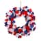 18" Red, White & Blue Americana Hydrangea Wreath